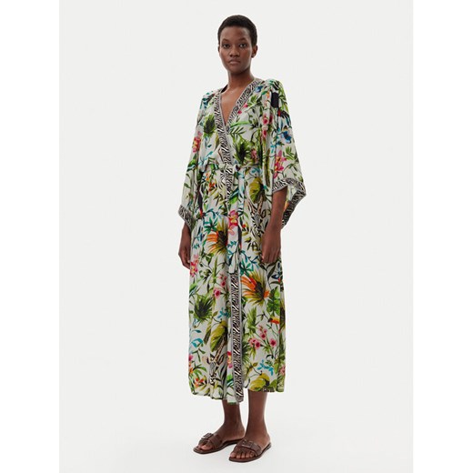 LOLA CASADEMUNT Kimono LS2516046 Zielony Relaxed Fit ze sklepu MODIVO w kategorii Odzież plażowa - zdjęcie 182654455