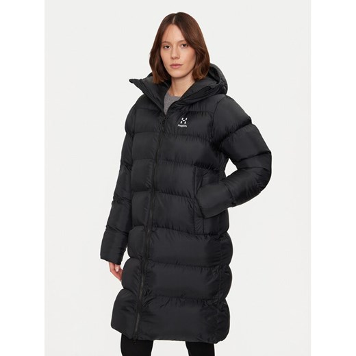 Haglöfs Kurtka zimowa Long Mimic 607706 Czarny Relaxed Fit ze sklepu MODIVO w kategorii Kurtki damskie - zdjęcie 182654519
