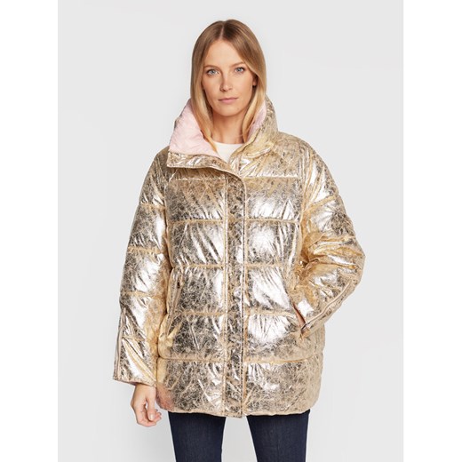 PINKO Kurtka zimowa Brunella 1G17Z5 A03G Złoty Relaxed Fit ze sklepu MODIVO w kategorii Kurtki damskie - zdjęcie 182654618