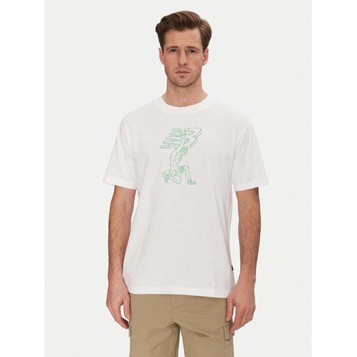 New Balance T-Shirt MT51978 Biały Relaxed Fit ze sklepu MODIVO w kategorii T-shirty męskie - zdjęcie 182654657