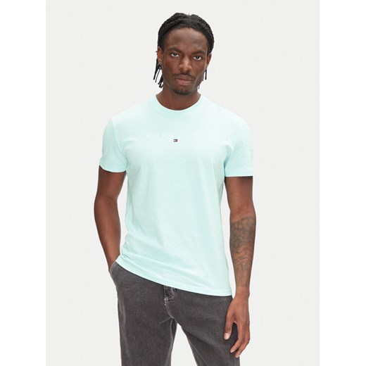 Tommy Jeans T-Shirt Linear Logo DM0DM20744 Zielony Regular Fit Tommy Jeans S MODIVO