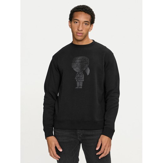 KARL LAGERFELD Bluza 705068 544942 Czarny Regular Fit ze sklepu MODIVO w kategorii Bluzy męskie - zdjęcie 182654706