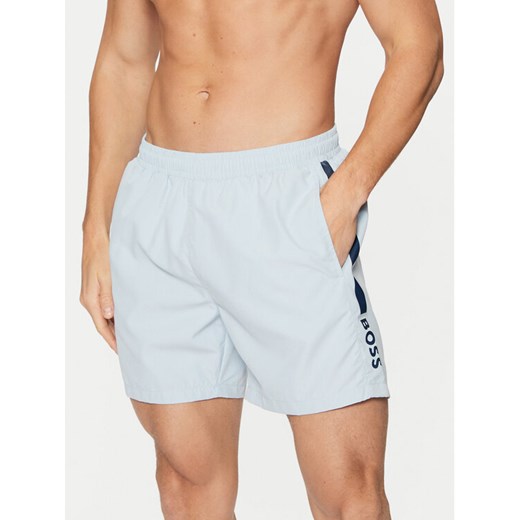 BOSS Szorty kąpielowe Dolphin 50508798 Błękitny Regular Fit ze sklepu MODIVO w kategorii Kąpielówki - zdjęcie 182654716
