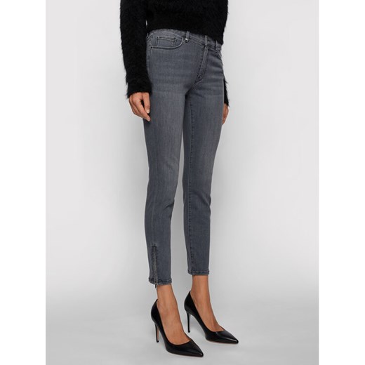 Boss Jeansy Skinny Fit Crop 2.0 Street 50441191 Szary Skinny Fit ze sklepu MODIVO w kategorii Jeansy damskie - zdjęcie 182654739