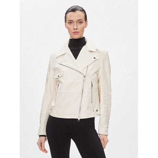 Boss Ramoneska Sajina 50505622 Beżowy Slim Fit ze sklepu MODIVO w kategorii Kurtki damskie - zdjęcie 182654765