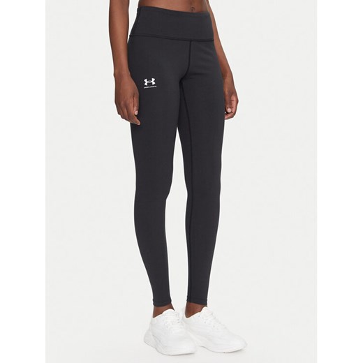 Under Armour Legginsy Rival 1386482 Czarny Slim Fit ze sklepu MODIVO w kategorii Spodnie damskie - zdjęcie 182654807