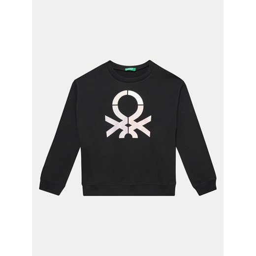 United Colors Of Benetton Bluza 3J68C10L8 Czarny Regular Fit ze sklepu MODIVO w kategorii Bluzy chłopięce - zdjęcie 182654815