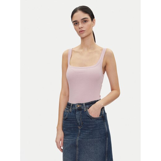 Lee Top Square 112363644 Fioletowy Slim Fit ze sklepu MODIVO w kategorii Bluzki damskie - zdjęcie 182654827