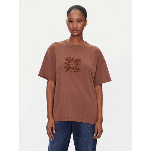ViCOLO T-Shirt RD0119 Brązowy Regular Fit ze sklepu MODIVO w kategorii Bluzki damskie - zdjęcie 182654875
