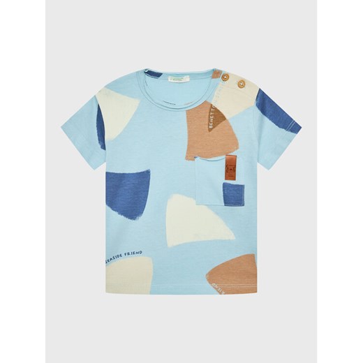 United Colors Of Benetton T-Shirt 3HVDA102C Błękitny Regular Fit ze sklepu MODIVO w kategorii Koszulki niemowlęce - zdjęcie 182654879