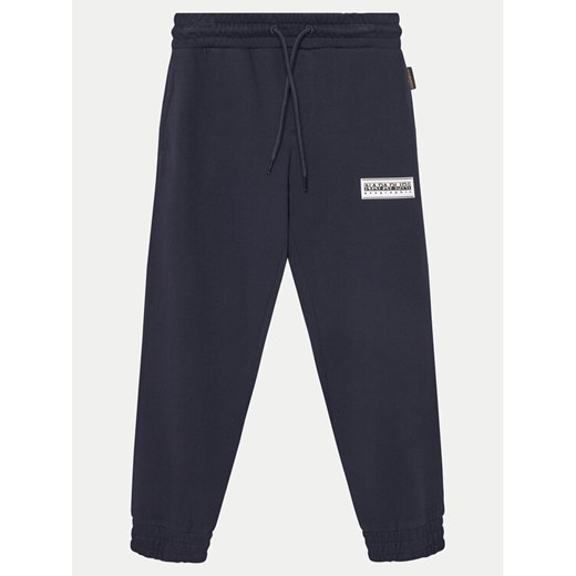 Napapijri Spodnie dresowe Chamois NP0A4IGK D Granatowy Regular Fit ze sklepu MODIVO w kategorii Spodnie chłopięce - zdjęcie 182655025