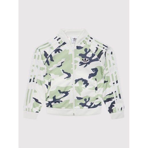 adidas Bluza Camo Sst Track HF7448 Zielony Regular Fit ze sklepu MODIVO w kategorii Bluzy chłopięce - zdjęcie 182655036