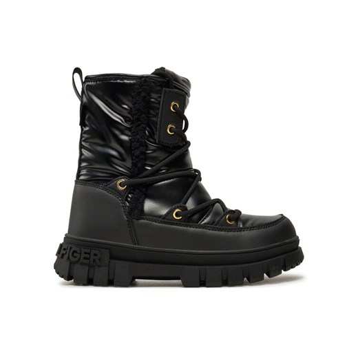 Tommy Hilfiger Śniegowce Fur Boot T3A5-33610-1695 S Czarny ze sklepu MODIVO w kategorii Buty zimowe dziecięce - zdjęcie 182655116
