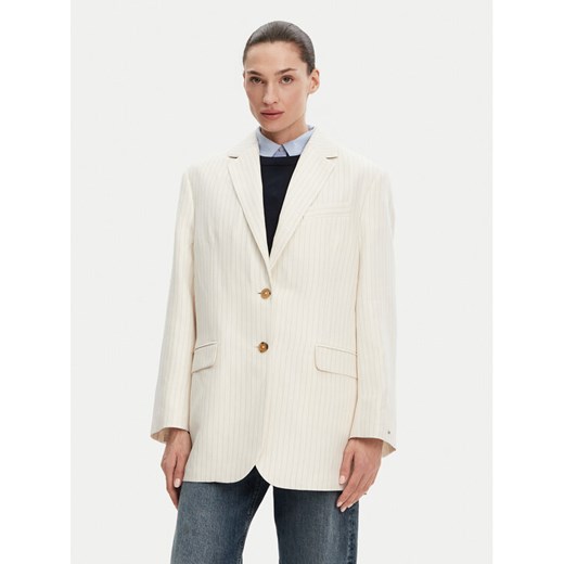 Tommy Hilfiger Marynarka WW0WW46167 Beżowy Relaxed Fit ze sklepu MODIVO w kategorii Marynarki damskie - zdjęcie 182655198