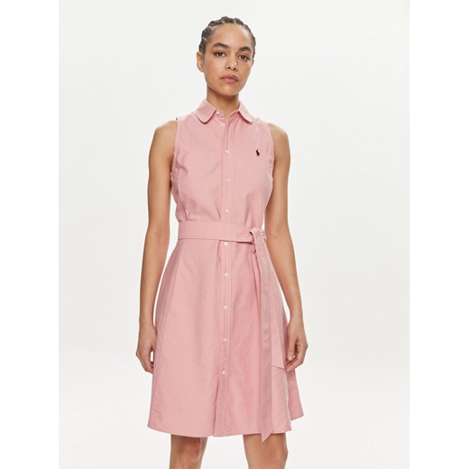 Polo Ralph Lauren Sukienka koszulowa 211943505002 Różowy Regular Fit ze sklepu MODIVO w kategorii Sukienki - zdjęcie 182655218