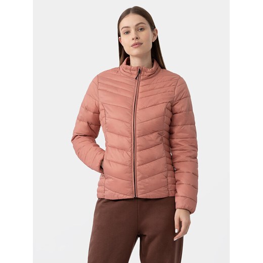 4F Kurtka przejściowa 4FAW23TDJAF224 Koralowy Slim Fit ze sklepu MODIVO w kategorii Kurtki damskie - zdjęcie 182655315