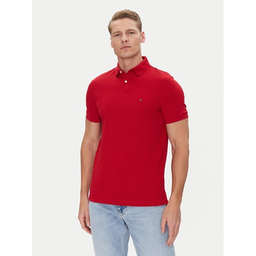 Tommy Hilfiger Polo 1985 MW0MW17770 Czerwony Regular Fit ze sklepu MODIVO w kategorii T-shirty męskie - zdjęcie 182655516