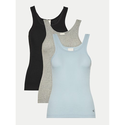 Calvin Klein Underwear Komplet 3 topów LV00QS7493 Kolorowy Regular Fit ze sklepu MODIVO w kategorii Bluzki damskie - zdjęcie 182655647