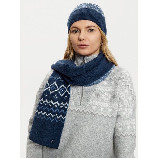 Guess Komplet czapka i komin W5PZ18 Z3LQ0 Granatowy ze sklepu MODIVO w kategorii Komplety czapka i szalik damskie - zdjęcie 182655796