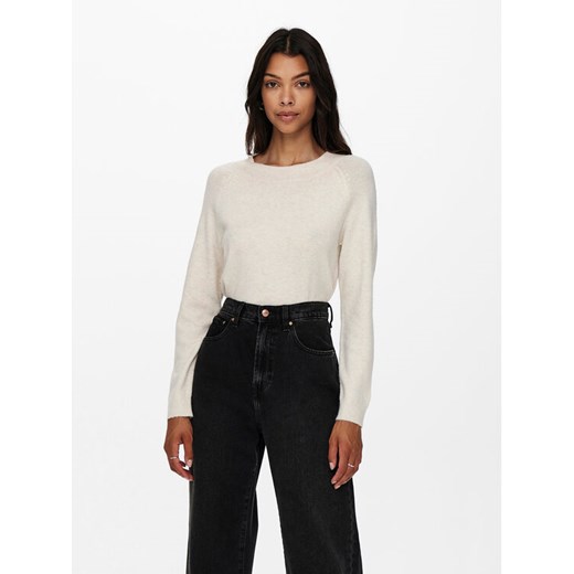 ONLY Sweter Rica 15204279 Beżowy Regular Fit ze sklepu MODIVO w kategorii Swetry damskie - zdjęcie 182655885