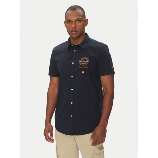 Aeronautica Militare Koszula 251CA1285CT3288 Granatowy Regular Fit ze sklepu MODIVO w kategorii Koszule męskie - zdjęcie 182655915