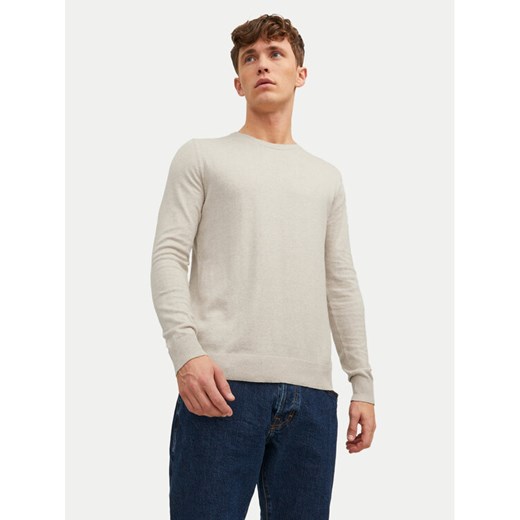 Jack&Jones Sweter Emil 12208364 Beżowy Regular Fit ze sklepu MODIVO w kategorii Swetry męskie - zdjęcie 182655936