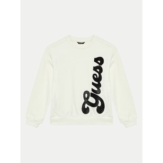 Guess Bluza L4BQ08 KAD73 Écru Regular Fit ze sklepu MODIVO w kategorii Bluzy chłopięce - zdjęcie 182655986