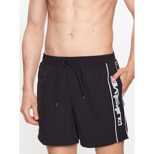 Quiksilver Szorty kąpielowe Vert EQYJV03987 Czarny Regular Fit ze sklepu MODIVO w kategorii Kąpielówki - zdjęcie 182656059