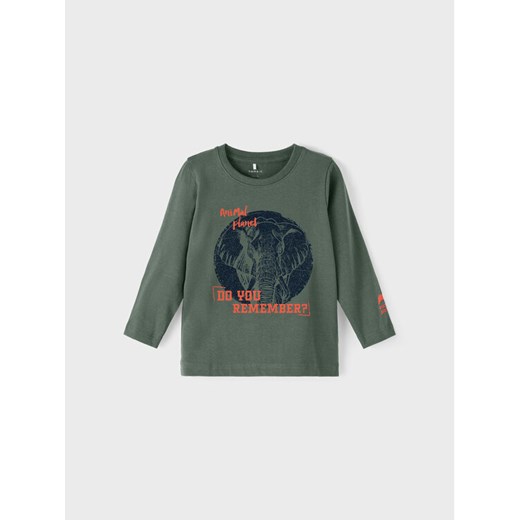 NAME IT Bluzka 13212502 Zielony Regular Fit ze sklepu MODIVO w kategorii T-shirty chłopięce - zdjęcie 182656109
