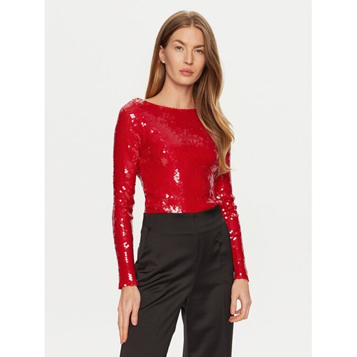 BARDOT Body 59567TB1 Czerwony Slim Fit ze sklepu MODIVO w kategorii Bluzki damskie - zdjęcie 182656117