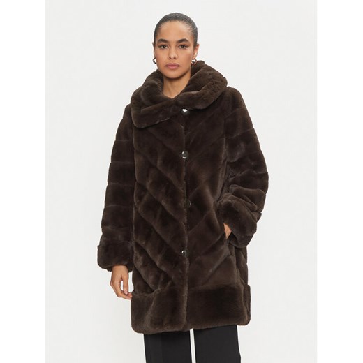 Joseph Ribkoff Futro 243904 Brązowy Loose Fit ze sklepu MODIVO w kategorii Futra damskie - zdjęcie 182656216