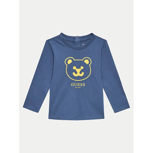 Guess Bluzka I4YI01K 8HM4 Niebieski Regular Fit ze sklepu MODIVO w kategorii Kaftaniki i bluzki - zdjęcie 182656279