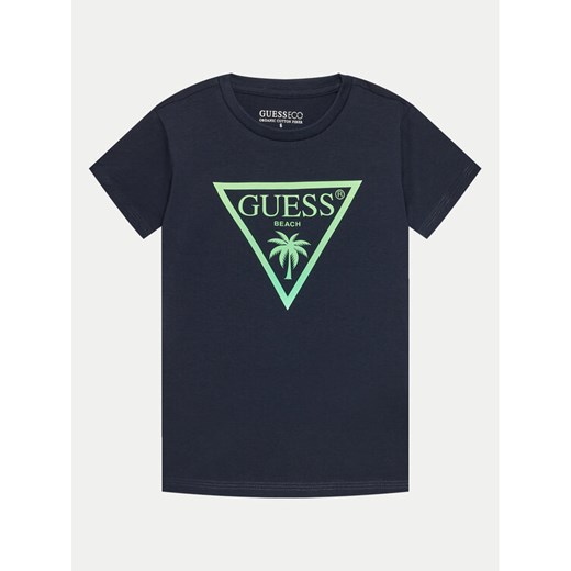 Guess T-Shirt L4GI33 J1311 Granatowy Regular Fit ze sklepu MODIVO w kategorii T-shirty chłopięce - zdjęcie 182656347