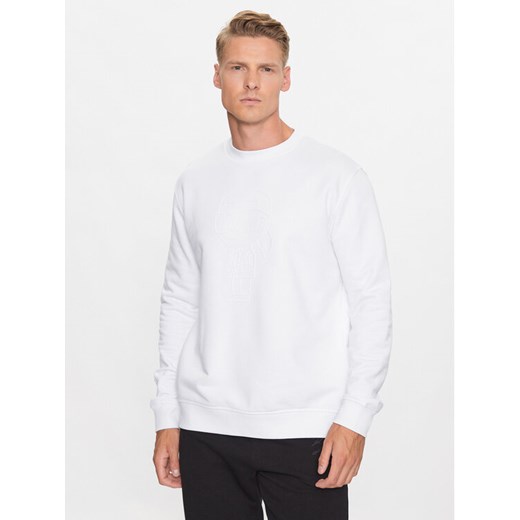 KARL LAGERFELD Bluza 705401 533910 Biały Regular Fit ze sklepu MODIVO w kategorii Bluzy męskie - zdjęcie 182656385