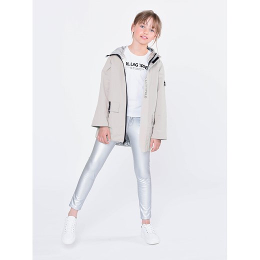 Karl Lagerfeld Kids Kurtka przejściowa Z16149 D Szary Regular Fit ze sklepu MODIVO w kategorii Kurtki dziewczęce - zdjęcie 182656397