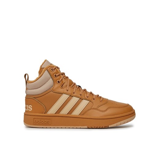 adidas Sneakersy Hoops 3.0 Mid IF2636 Brązowy ze sklepu MODIVO w kategorii Buty sportowe męskie - zdjęcie 182656427