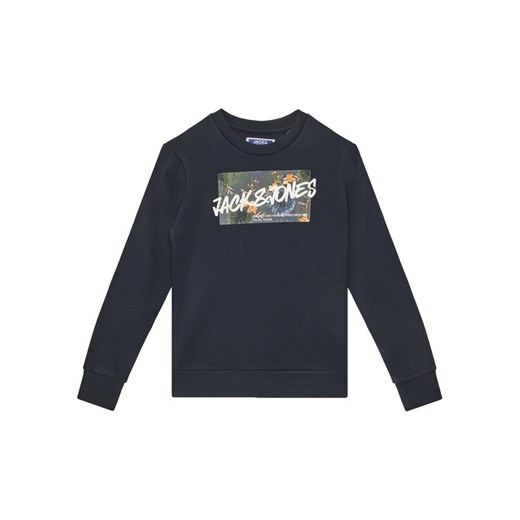 Jack&Jones Junior Bluza Hawaii 12269863 Granatowy Regular Fit ze sklepu MODIVO w kategorii Bluzy chłopięce - zdjęcie 182656448