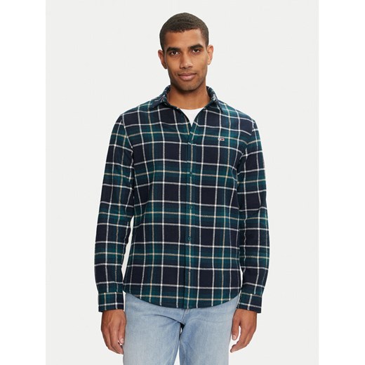 Tommy Jeans Koszula DM0DM19651 Zielony Regular Fit ze sklepu MODIVO w kategorii Koszule męskie - zdjęcie 182656476