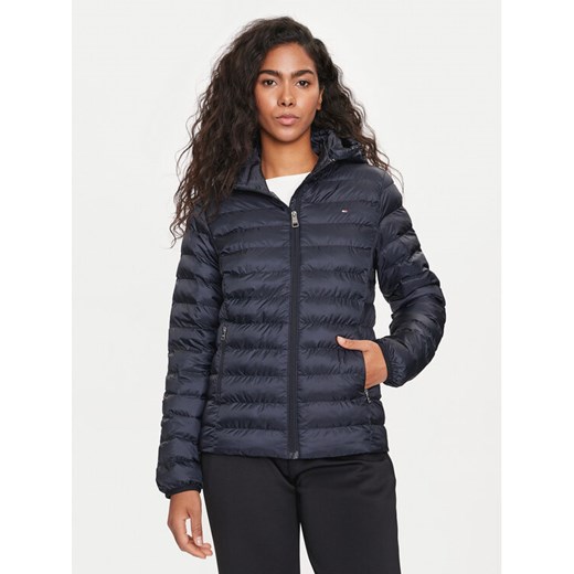 Tommy Hilfiger Kurtka przejściowa Global Stripe WW0WW42046 Granatowy Regular Fit ze sklepu MODIVO w kategorii Kurtki damskie - zdjęcie 182656528