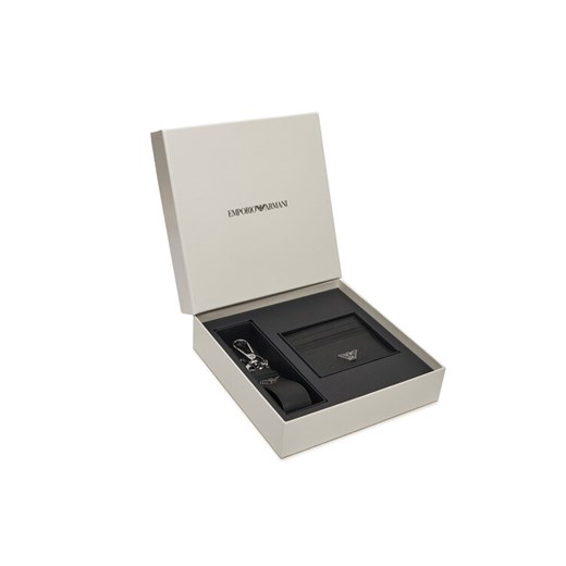 Emporio Armani Zestaw etui na karty i brelok Y4R606 Y138E 81072 Czarny ze sklepu MODIVO w kategorii Etui - zdjęcie 182656549