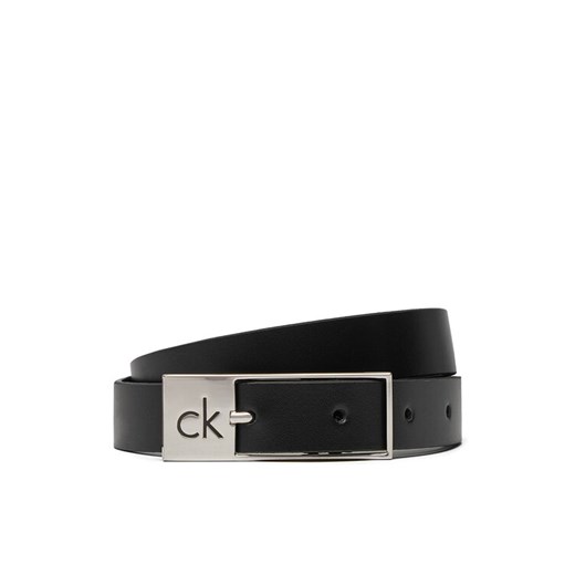 Calvin Klein Pasek Damski Ck Cut Square Buckle 2.0 K60K613155 Czarny ze sklepu MODIVO w kategorii Paski damskie - zdjęcie 182656559