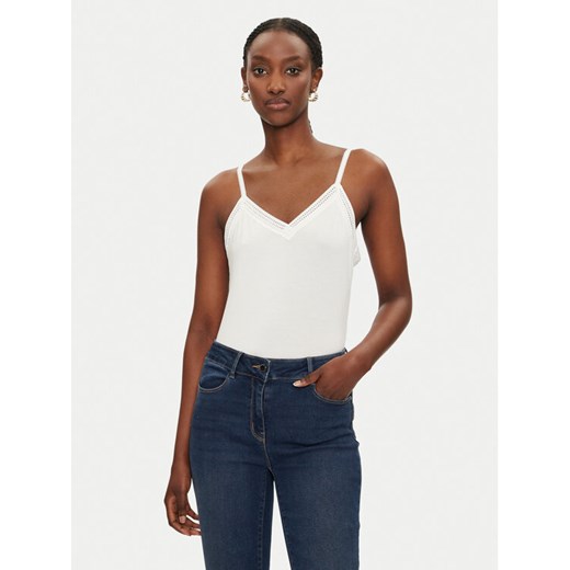 Morgan Top 192-BARBA.N Biały Slim Fit ze sklepu MODIVO w kategorii Bluzki damskie - zdjęcie 182656609