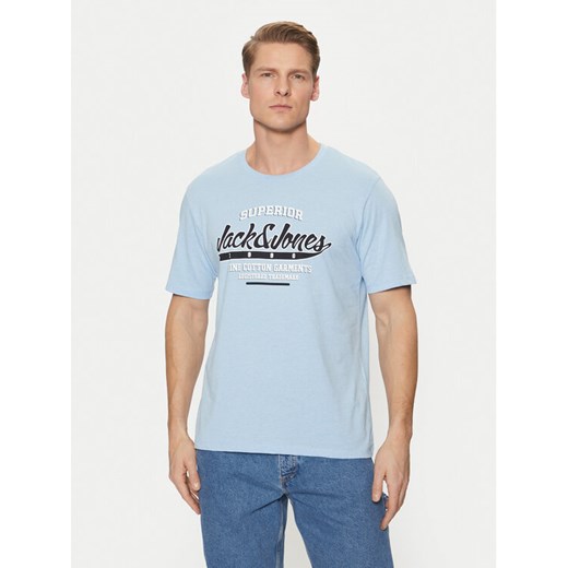 Jack&Jones T-Shirt Logo 12268267 Niebieski Standard Fit ze sklepu MODIVO w kategorii T-shirty męskie - zdjęcie 182656695