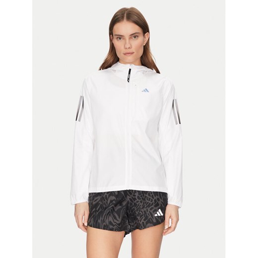adidas Kurtka do biegania Own The Run IK7445 Biały Regular Fit ze sklepu MODIVO w kategorii Kurtki damskie - zdjęcie 182656706