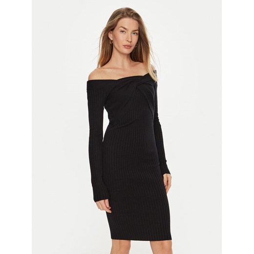Guess Sukienka koktajlowa Milana W4BK26 Z2V42 Czarny Slim Fit ze sklepu MODIVO w kategorii Sukienki - zdjęcie 182656718
