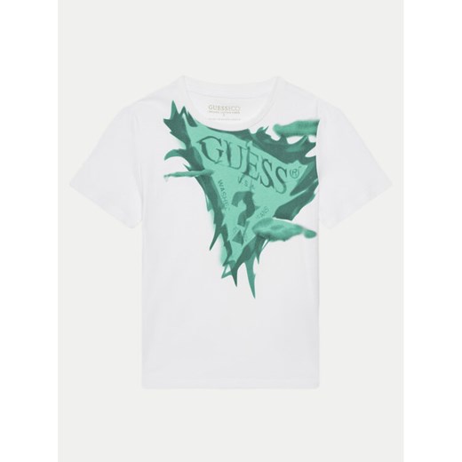 Guess T-Shirt L5GI20 K8HM4 Biały Regular Fit ze sklepu MODIVO w kategorii T-shirty chłopięce - zdjęcie 182656736
