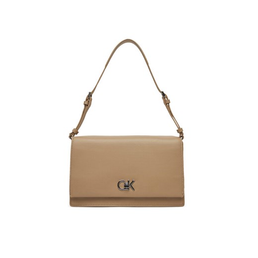 Calvin Klein Torebka Ck Elongated Shoulder Bag K60K612807 Beżowy ze sklepu MODIVO w kategorii Torebki damskie - zdjęcie 182656798