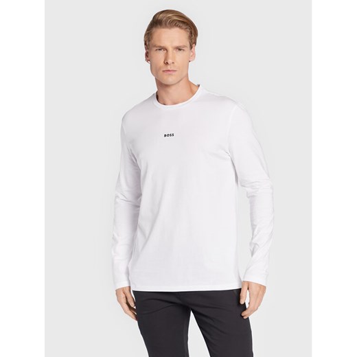 Boss Longsleeve TChark 50473286 Biały Regular Fit ze sklepu MODIVO w kategorii T-shirty męskie - zdjęcie 182656836