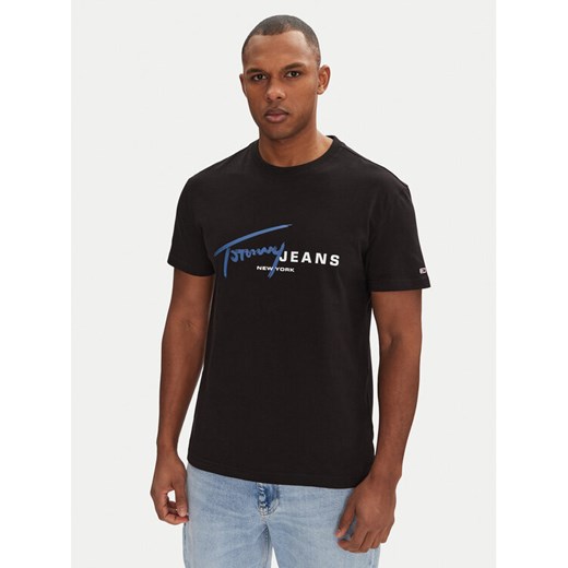 Tommy Jeans T-Shirt Signature Dna DM0DM20817 Czarny Regular Fit ze sklepu MODIVO w kategorii T-shirty męskie - zdjęcie 182656998
