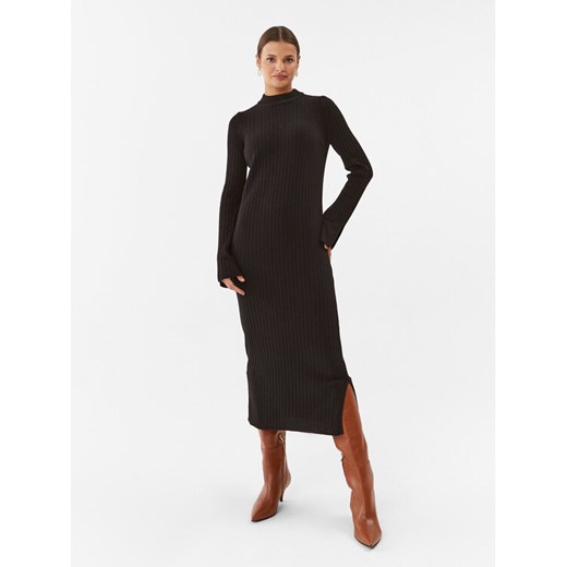 United Colors Of Benetton Sukienka dzianinowa 1044DV014 Czarny Straight Fit ze sklepu MODIVO w kategorii Sukienki - zdjęcie 182657026